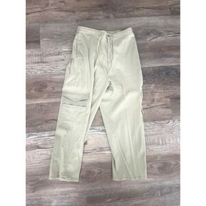 Serene Women's Tan Cargo Pants Size 14 Casual Drawstring Waist Relaxed Fit